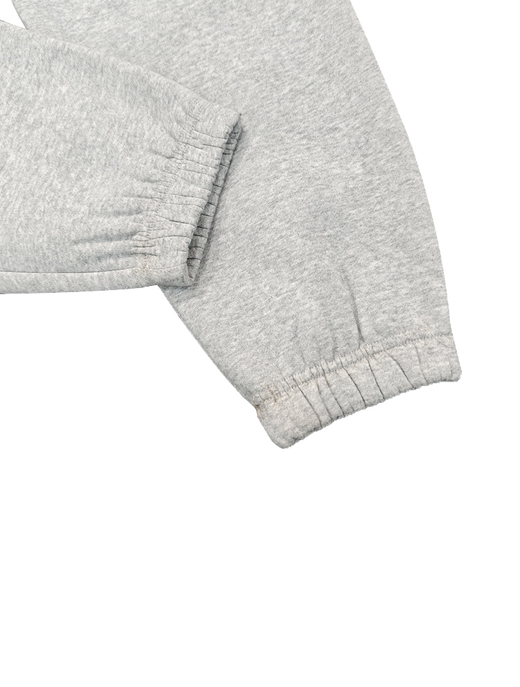 Groothandel warme katoenen fleece 350 g/m² zware dagelijkse straatkleding rechte joggingbroek