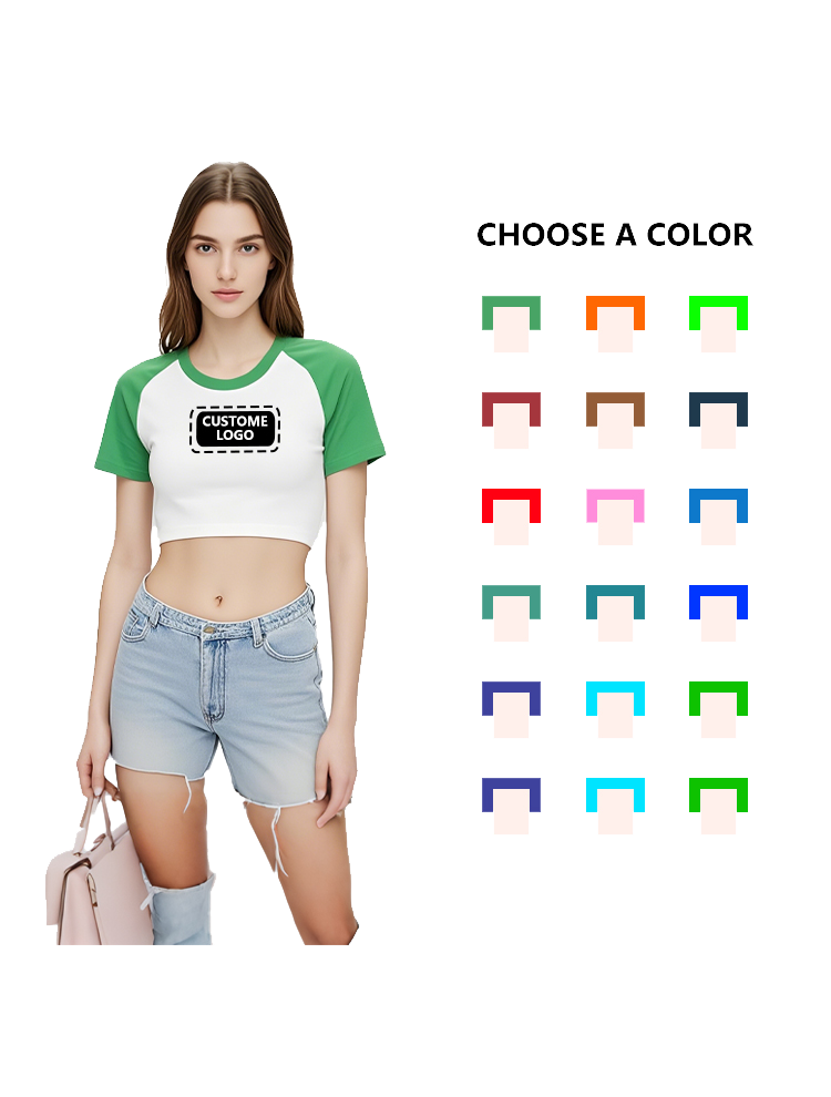 Baby Tee Y2k Crop Tops T-shirt Sexy voor Vrouwen 100% Katoen Ademend