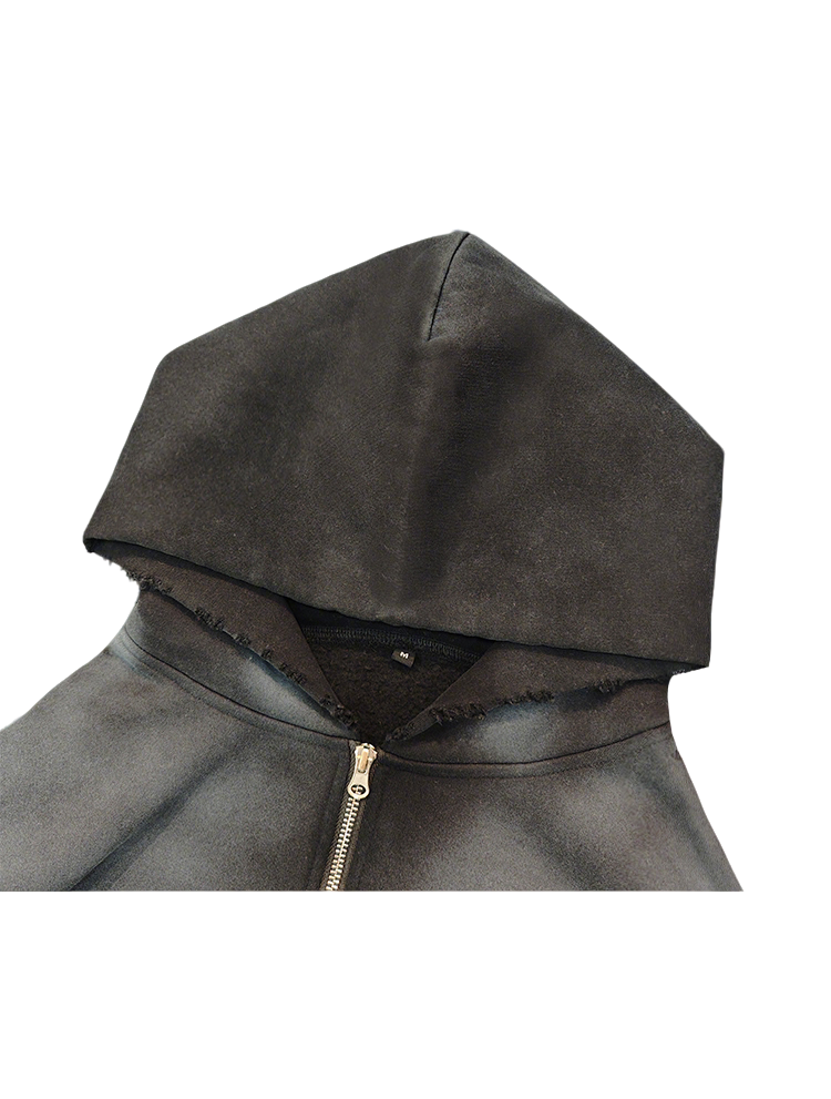 ODMOEM Groothandel zuurwassing Custom Print logo Heren Hoodies