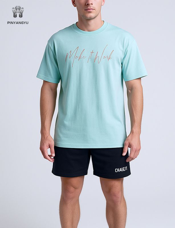 Groothandel gouden zeefdruk grafisch logo gouden foliedruk plus size T-shirts voor mannen