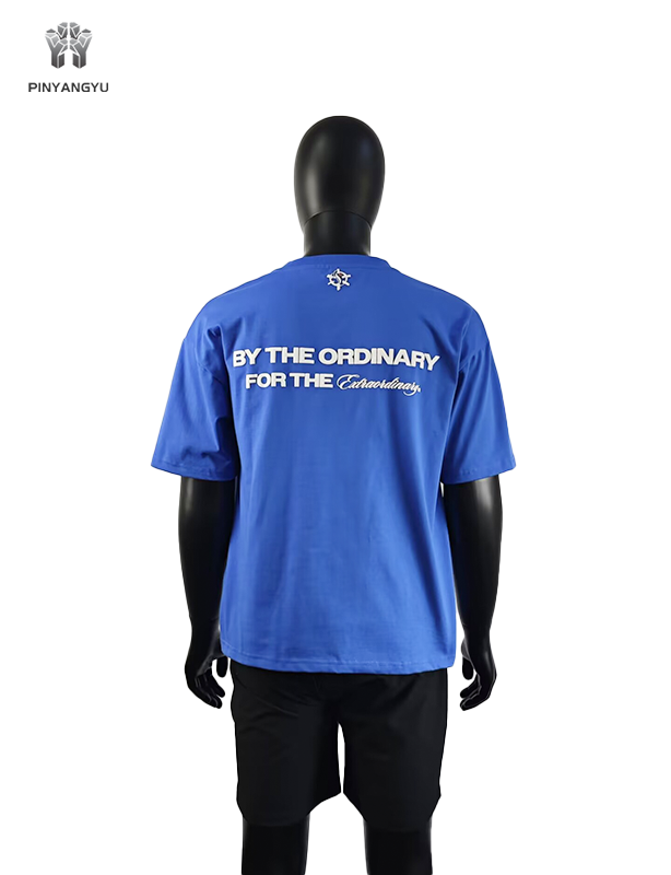 op maat gemaakt puff-print heren fitness T-shirt
