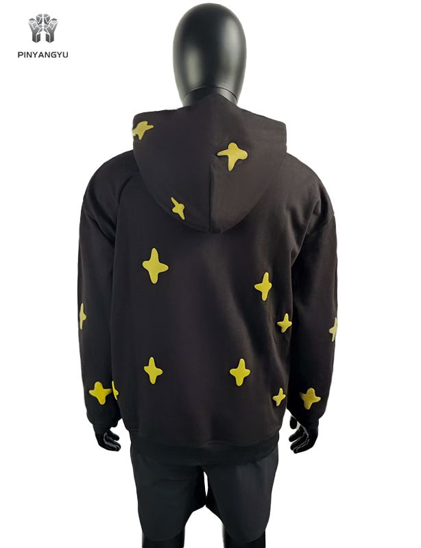 Hoodie met allround pofprint