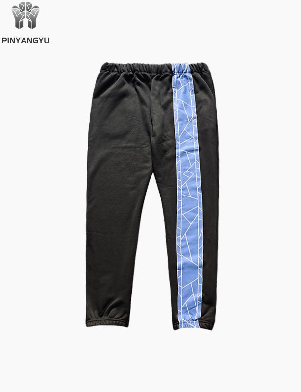 Groothandel in hoogwaardige katoenen joggingbroeken met aangepast logo en rechte pijpen voor heren