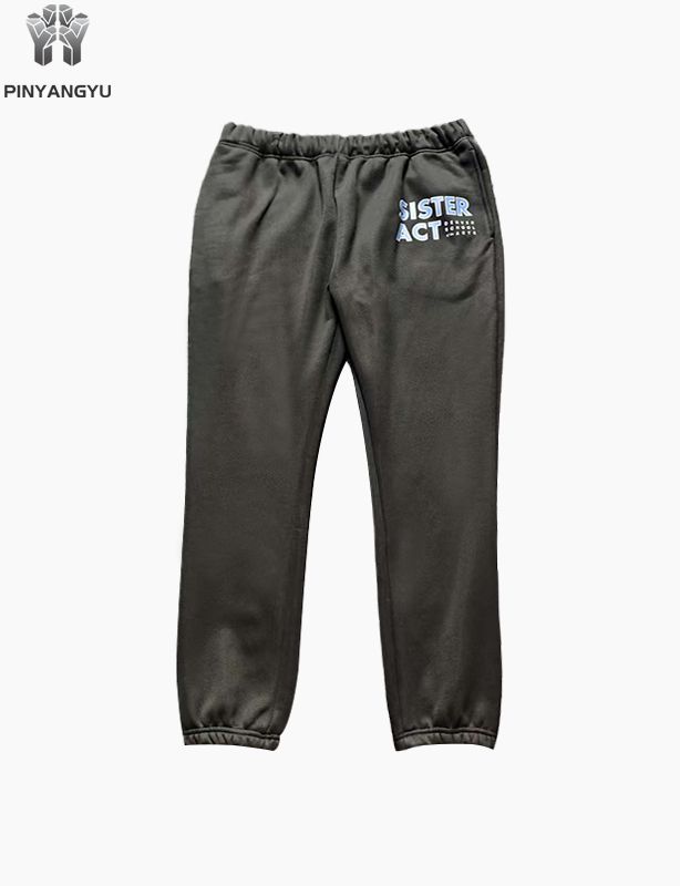 Groothandel in hoogwaardige katoenen joggingbroeken met aangepast logo en rechte pijpen voor heren