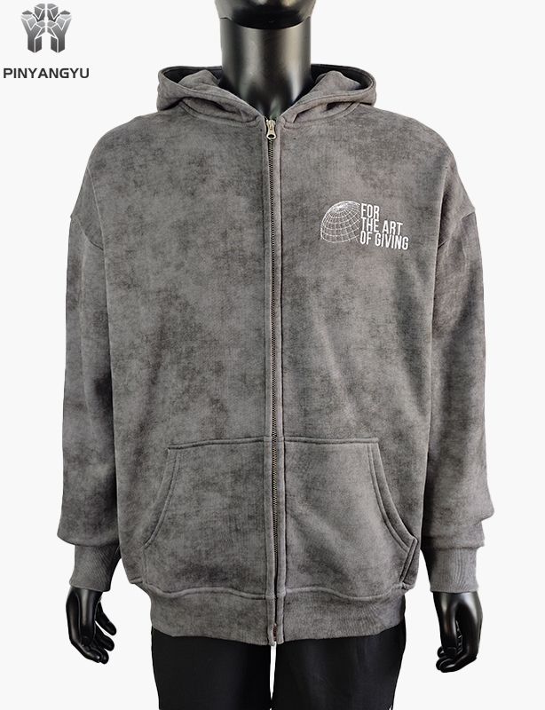 acidwash stof en borduurlogo op maat