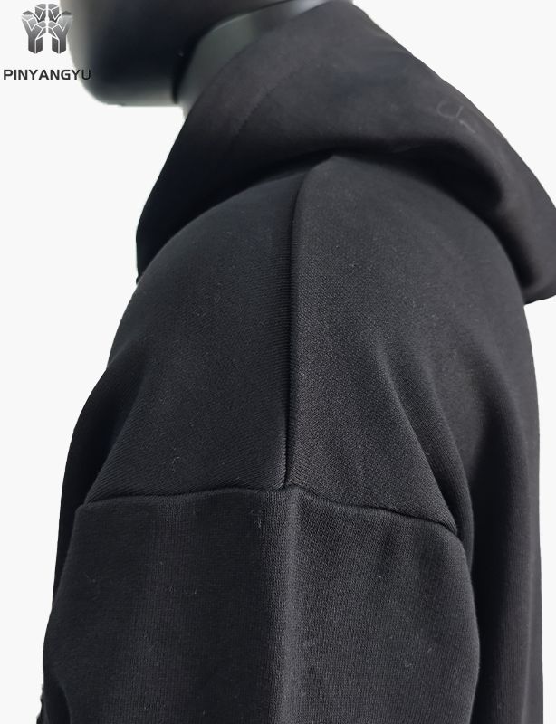 patch borduurwerk op maat gemaakte hoodie met dubbele rits