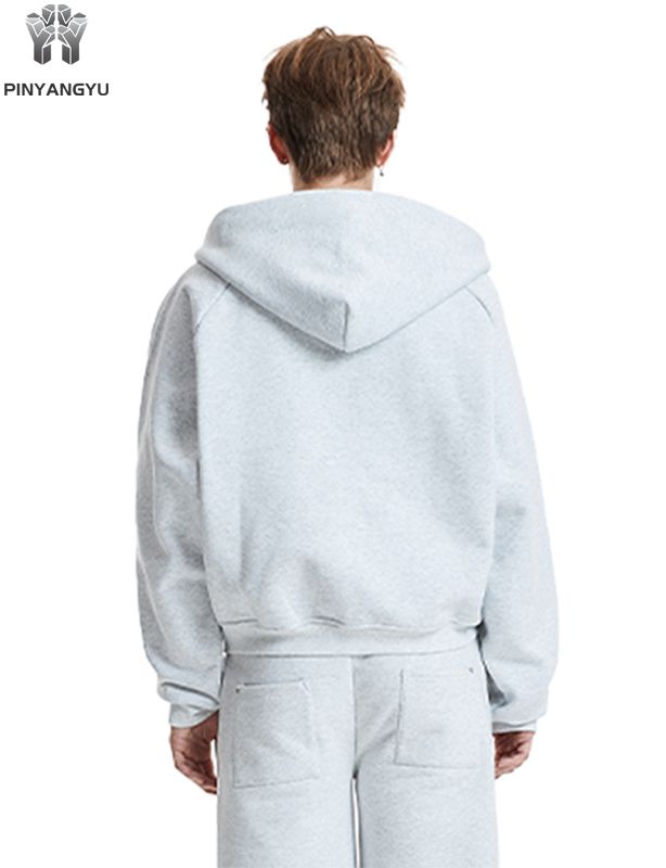 Nieuwe op maat gemaakte hoogwaardige borduurwerk blanco zwaargewicht oversized 400 g/m&sup2; Franse badstof katoenfleece milieuvriendelijke herenhoodie