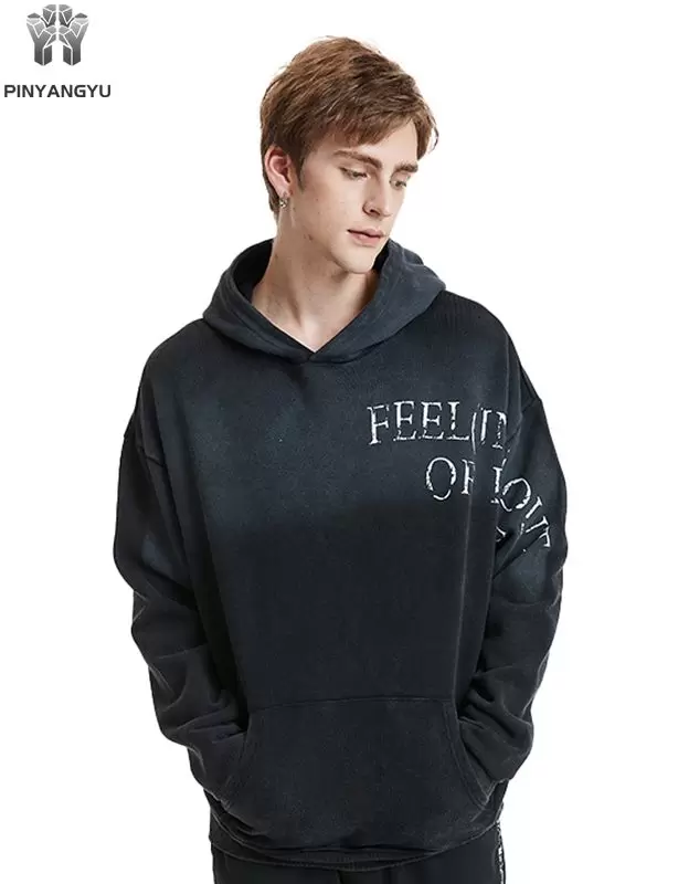 Direct op het kledingstuk bedrukte hoodie Direct op het kledingstuk bedrukte hoodie