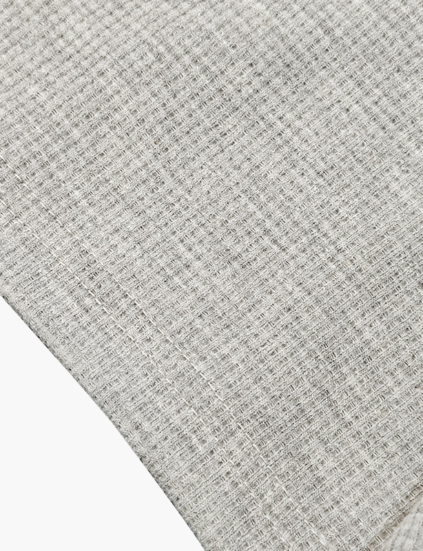 OEM aangepaste streetwear-t-shirts met wafelpatroon en lange mouwen Fabrikant Crop Box Fit Oversize Thermal voor heren