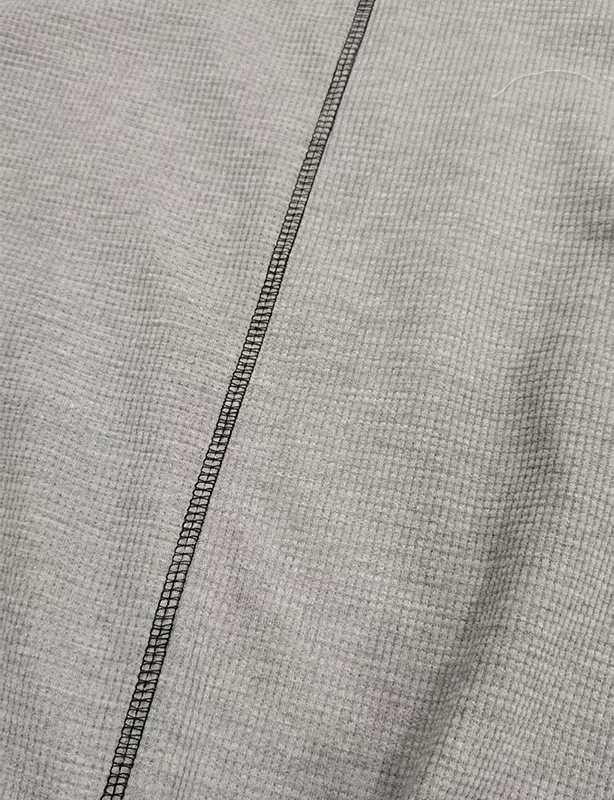 OEM oversized herenwafelgebreid T-shirt - Zacht ademend T-shirt voor ontspannen dagelijks gebruik
