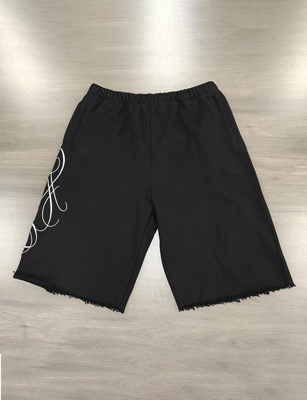 Herenshorts met borduursel van French Terry &ndash; Casual zachte shorts voor dagelijks gebruik in de zomer