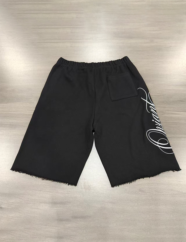 Herenshorts met borduursel van French Terry &ndash; Casual zachte shorts voor dagelijks gebruik in de zomer